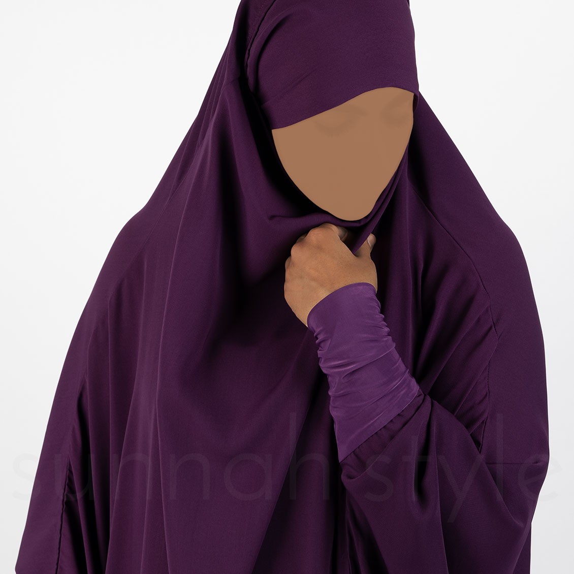 Sunnah Style Plain Full Length Jilbab Grape